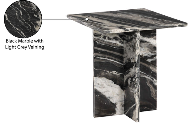 Verona Black End Table 220Black-ET Meridian Furniture