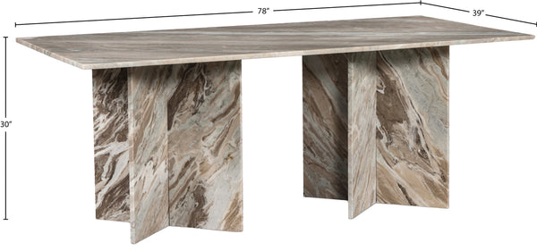 Verona Brown Dining Table 220Brown-DT78 Meridian Furniture