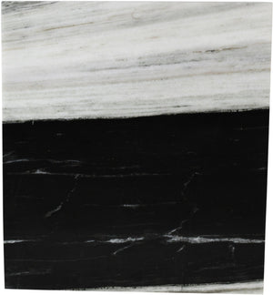 Meridian Furniture Verona Handcrafted Genuine Marble End Table with Sculptural Base for Modern Living Rooms Panda 220Panda-ET