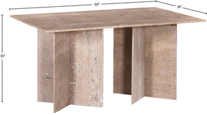 Verona Beige Dining Table 220Travertine-DT60 Meridian Furniture