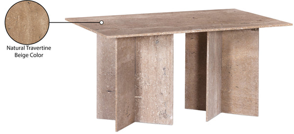 Verona Beige Dining Table 220Travertine-DT60 Meridian Furniture