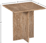 Verona Beige End Table 220Travertine-ET Meridian Furniture