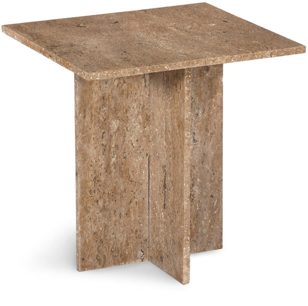 Verona Beige End Table 220Travertine-ET Meridian Furniture