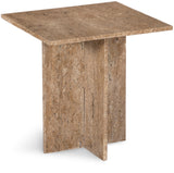 Verona Beige End Table 220Travertine-ET Meridian Furniture