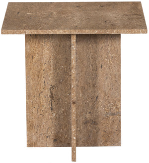 Verona Beige End Table 220Travertine-ET Meridian Furniture