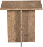 Verona Beige End Table 220Travertine-ET Meridian Furniture