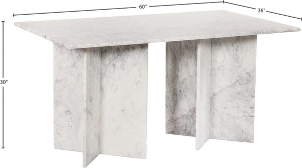 Verona White Dining Table 220White-DT60 Meridian Furniture