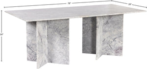 Verona White Dining Table 220White-DT78 Meridian Furniture