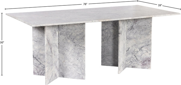 Verona White Dining Table 220White-DT78 Meridian Furniture