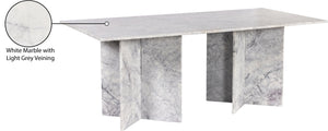 Verona White Dining Table 220White-DT78 Meridian Furniture