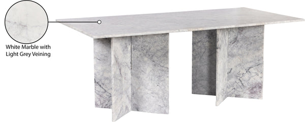 Verona White Dining Table 220White-DT78 Meridian Furniture