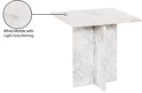 Verona White End Table 220White-ET Meridian Furniture