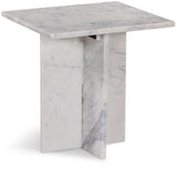 Verona White End Table 220White-ET Meridian Furniture