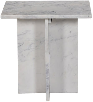 Verona White End Table 220White-ET Meridian Furniture