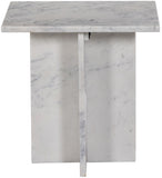 Verona White End Table 220White-ET Meridian Furniture