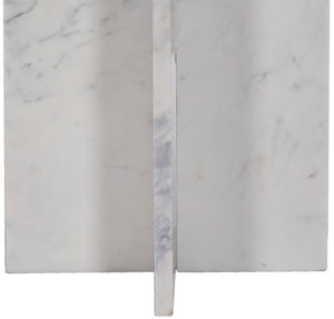 Verona White End Table 220White-ET Meridian Furniture