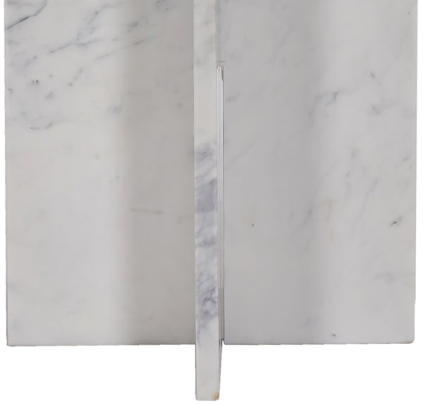 Verona White End Table 220White-ET Meridian Furniture