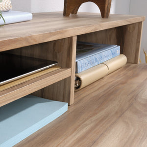 English Elm Organizer Hutch Brown Finish - Engineered Wood Desk Top Cubby Storage for Letters, Notes, Mail B356P367888