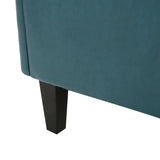 Christopher Knight Home® - Noble House - Bellerose Teal Leather Settee