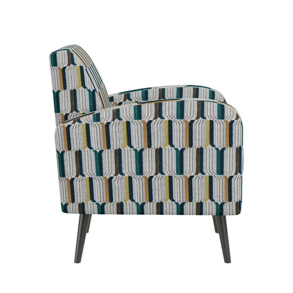 English Elm Darien Geometric Prism Upholstered Accent Armchair with Solid Wood Legs for Small Spaces Yellow B127P495074
