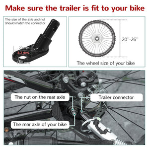 English Elm Aosom 3 in 1 Kids Bike Trailer Jogger Stroller Aluminum Frame Rubber Tires W2225P200440