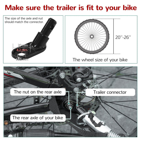 English Elm Aosom 3 in 1 Kids Bike Trailer Jogger Stroller Aluminum Frame Rubber Tires W2225P200440