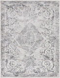 Unique Loom Finsbury Diana Machine Made Botanical Rug Gray, Ivory/Beige 9' 0" x 12' 2"