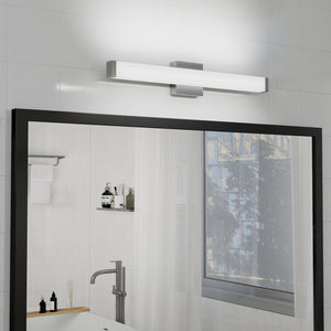 English Elm Bathroom Vanity Light Bar - Modern Brushed Nickel Led Fixture, 25" 14W 6000K Cool White Illumination W2312P374953