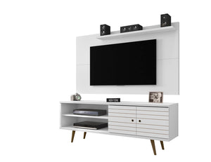 Manhattan Comfort Liberty Mid-Century Modern 2-Piece Entertainment Center White 221-201AMC6