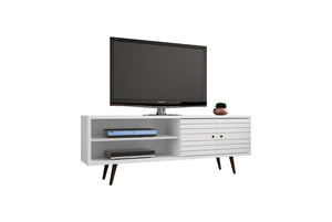 Manhattan Comfort Liberty Mid-Century Modern 2-Piece Entertainment Center White 221-201AMC6