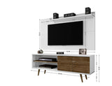 Manhattan Comfort Liberty Mid-Century Modern 2-Piece Entertainment Center White and Rustic Brown 221-201AMC69