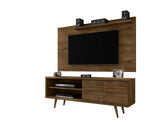 Manhattan Comfort Liberty Mid-Century Modern 2-Piece Entertainment Center Rustic Brown 221-201AMC9