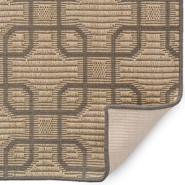 Capel Rugs Julian Eco-friendly Sisal Rug With Interlocking Square Pattern For Stylish Home Décor Solutions Sand Black, Ivory 100% Natural Sisal 2210rs04000600370