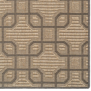 Capel Rugs Julian Eco-friendly Sisal Rug With Interlocking Square Pattern For Stylish Home Décor Solutions Sand Black, Ivory 100% Natural Sisal 2210rs04000600370