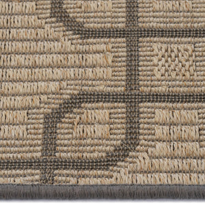 Capel Rugs Julian Eco-friendly Sisal Rug With Interlocking Square Pattern For Stylish Home Décor Solutions Sand Black, Ivory 100% Natural Sisal 2210rs04000600370