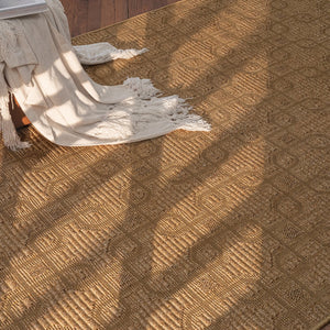 Capel Rugs Julian Eco-friendly Sisal Rug With Interlocking Square Pattern For Stylish Home Décor Solutions Wheat 100% Natural Sisal 2210rs02000300700