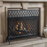 Christopher Knight Home® - Noble House - Ellias Single Panel Black Iron Fire Screen