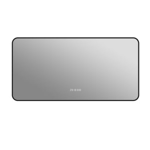 English Elm 48*24 Inch Black Frame Vanity Mirror With Tri-Color Led, Defogging, Smart Display & Safe Design W2709P380634