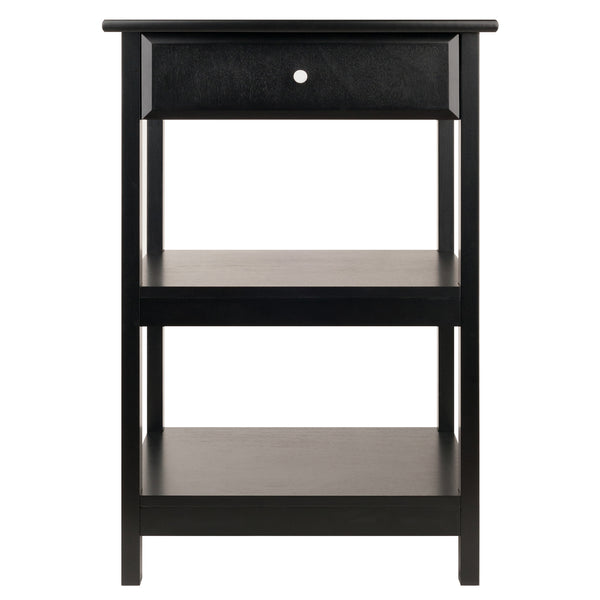 Winsome Wood Delta Versatile Home Office Printer Stand With Drawer & Open Shelves - Stylish Black Finish Black Composite Wood 22121-winsome-wood