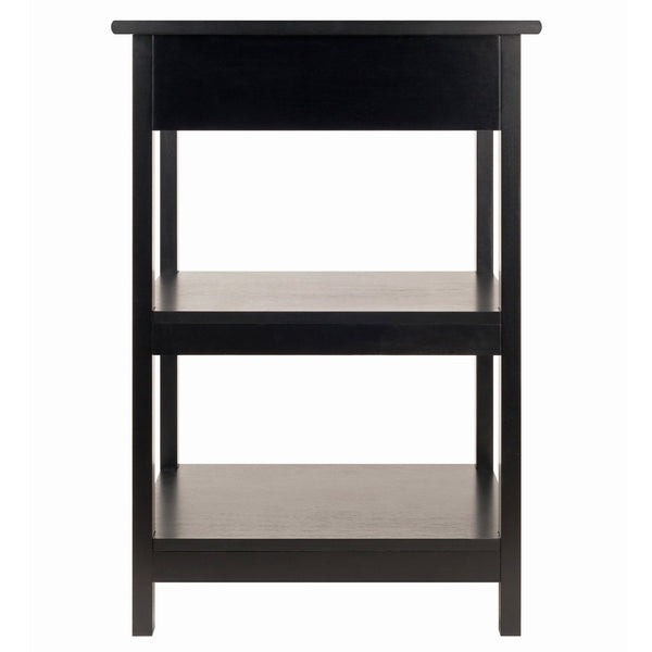 Winsome Wood Delta Versatile Home Office Printer Stand With Drawer & Open Shelves - Stylish Black Finish Black Composite Wood 22121-winsome-wood