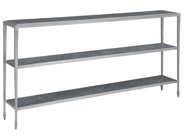 Lexington Artistica Home Sashay Console Table - Artistic Elegance With Unique Églomisé Glass Shelves For Home Décor Excellence Silver Foil Wood 2213-966c