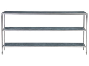 Lexington Artistica Home Sashay Console Table - Artistic Elegance With Unique Églomisé Glass Shelves For Home Décor Excellence Silver Foil Wood 2213-966c