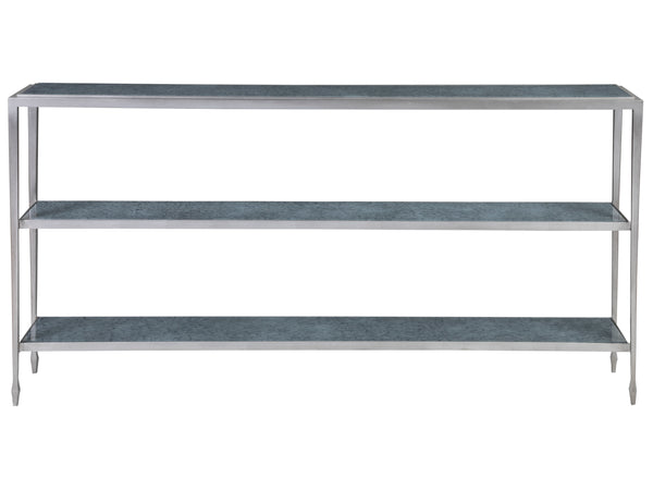 Lexington Artistica Home Sashay Console Table - Artistic Elegance With Unique Églomisé Glass Shelves For Home Décor Excellence Silver Foil Wood 2213-966c