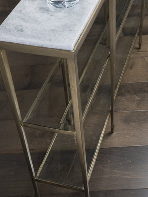 Lexington Artistica Home Sashay Console Table - Artistic Elegance With Unique Églomisé Glass Shelves For Home Décor Excellence Gold Wood 2214-966