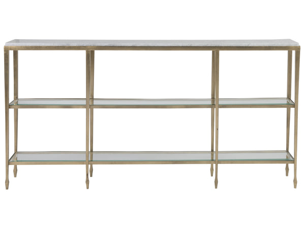 Lexington Artistica Home Sashay Console Table - Artistic Elegance With Unique Églomisé Glass Shelves For Home Décor Excellence Gold Wood 2214-966