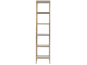 Lexington Artistica Home Sashay Slim Étagère - Elegant Iron Design With Tempered Glass Shelves For A Modern Home Aesthetic Gold Wood 2214-990