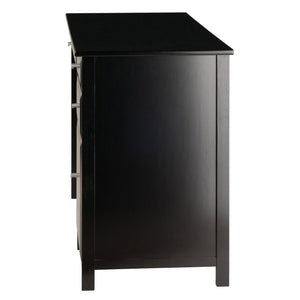 Winsome Wood Delta Modern Writing Desk With Soft-close Drawers – Stylish Black Office Furniture For Home Spaces Black Composite Wood 22147-winsome-wood