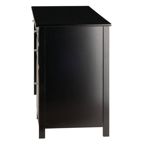 Winsome Wood Delta Modern Writing Desk With Soft-close Drawers – Stylish Black Office Furniture For Home Spaces Black Composite Wood 22147-winsome-wood