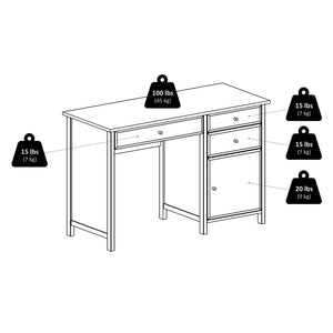 Winsome Wood Delta Modern Writing Desk With Soft-close Drawers – Stylish Black Office Furniture For Home Spaces Black Composite Wood 22147-winsome-wood