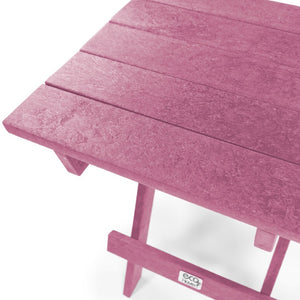 English Elm Riverstone Recycled Hdpe Folding Outdoor Bistro Table Weatherproof Patio Balcony Burgundy B2745P409701